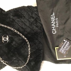 Chanel rabbit fur Tote bag